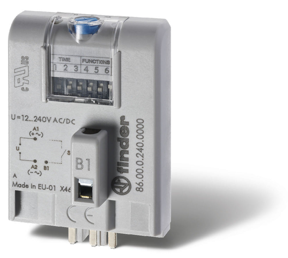 Finder 86 Series Multi-Function Timer Module 12-240V AC/DC - 86.00.0.2 ...
