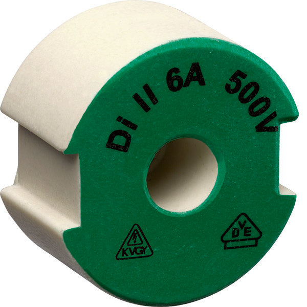 Ceramic E27 DII 6A Push In Fuse Screw 500V - LE27P06 [10 Pieces]