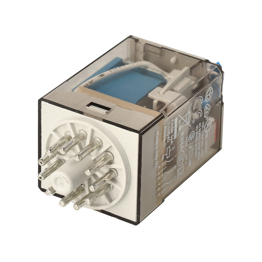 Finder 60 Series 12V DC Relay 3CO 10A With Test Button - 60.13.9.012.0040