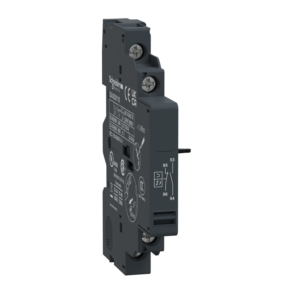 TeSys GV2 GV3 Auxiliary Contact Block NC NO - GVAD0110