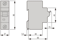 Eaton 100A Single Pole MCB C-Characteristic 20kA - 211804