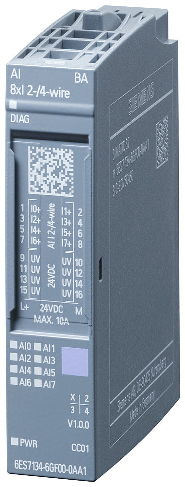 Siemens ET 200SP AI 8xI Analog Input Module - 6ES71346GF000AA1