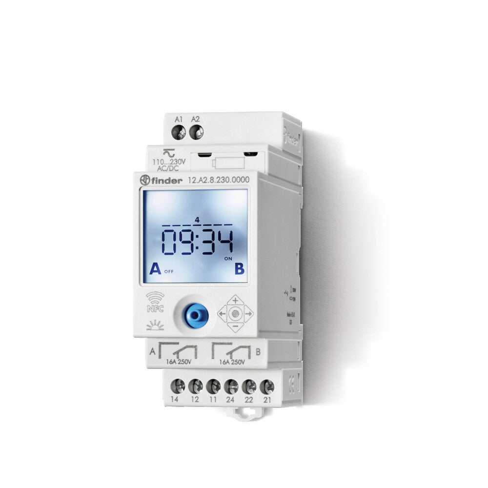 Finder Astronomical Time Switch 2CO 16A 230V - 12.A2.8.230.0000