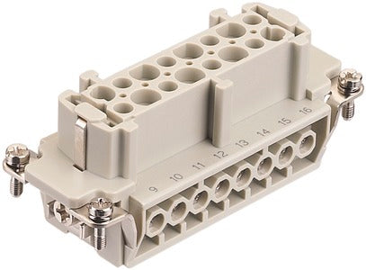 16 Position Female Insert Connector With Screw Termination - 09330162701