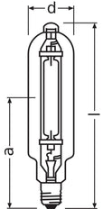 OSRAM PowerStar HQI-T 2000W Metal Halide Lamp E40 - 4008321665379