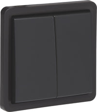 Niko Hydro IP55 Double Two Way Switch 10AX Black - 761-32605
