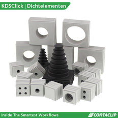 CONTA-CLIP KDS Cable Gland Sealing Insert 5-6mm Black - 28525.4 [10 Pieces]