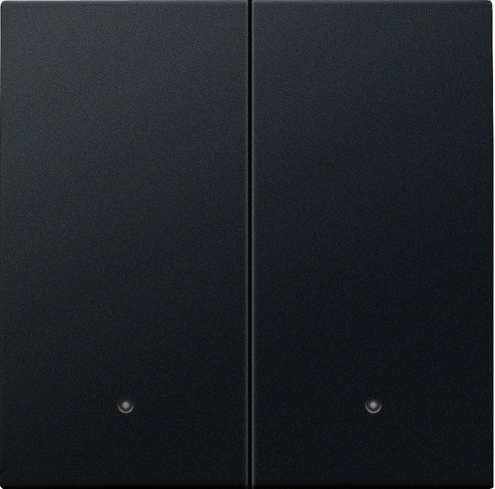 Niko Double Electronic Switch Finishing Set With Lens Black - 161-32004