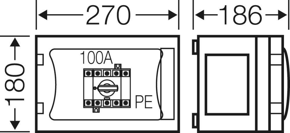 Hensel Enystar FP 5104 Switch Cabinet 100A 4P IP65 - FP 5104