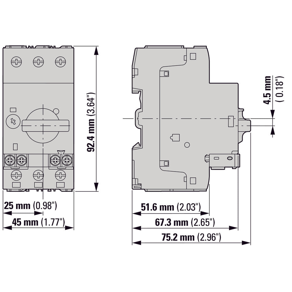 Eaton 3P Motor Protection Circuit Breaker 4-6.3A - 039425