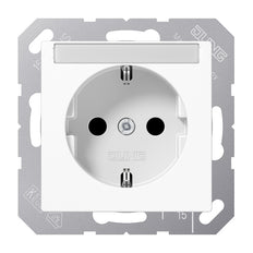 JUNG A500 Wall Socket With Text Field 16A 250V - A1520NBFNAWW