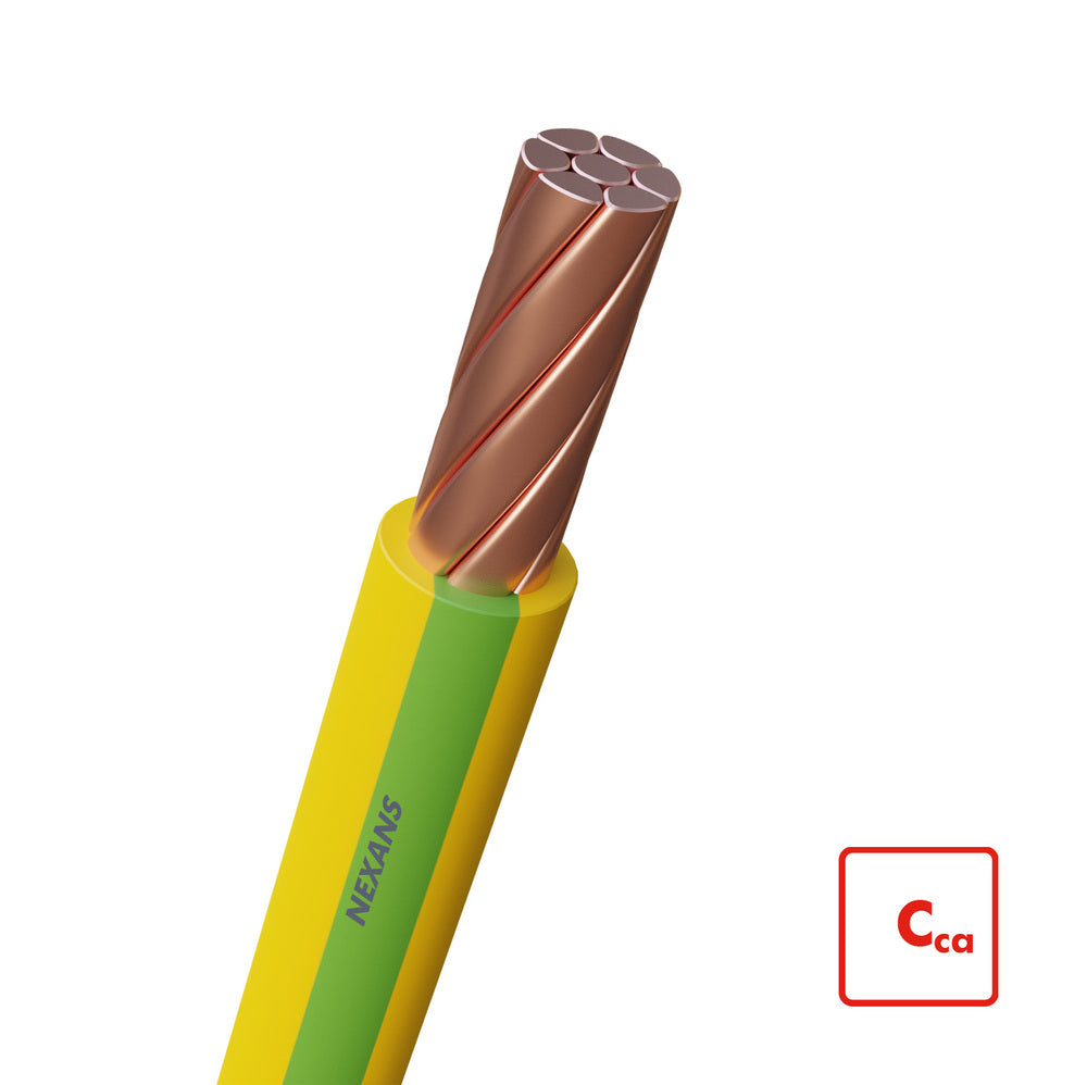 Nexans H07Z1-R Halogen Free Cable 35mm2 Green Yellow - 10538852 [2 Meters]
