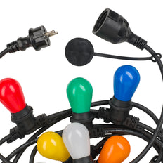 Commercial Grade E27 String Light 50M With 50 Sockets IP44 - 142611
