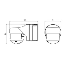 BEG Motion Detector RC Plus Next 230 Black IP54 20m - 93333