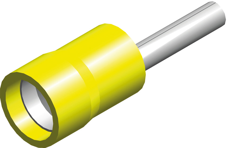 Yellow Bootlace Ferrule 4.0-6.0mm² - CE030301 [100 Pieces]