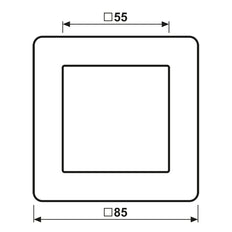Jung A Flow Single Cover Frame Aluminum - AF581BFAL