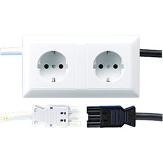 Jung AS500 Dual Wall Socket With Child Protection White - AS1522WG-1-6WW