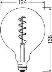 OSRAM Vintage 1906 LED Globe E27 4W Dimmable Gold - 4058075270008