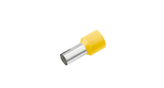 Insulated Wire End Ferrules 1mm² Yellow DIN 46228 - 182244 [200 Pieces]