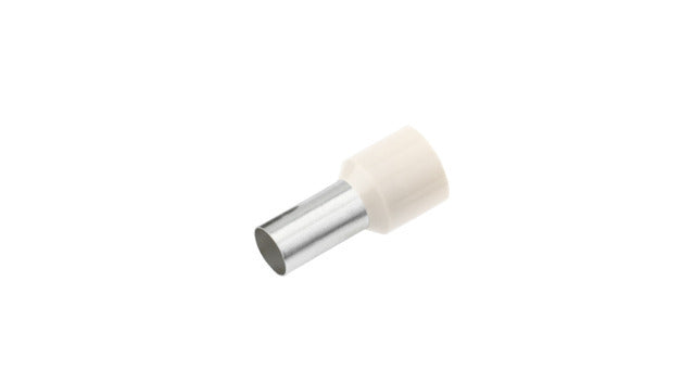 Insulated Wire End Ferrules 0.75mm² White DIN 46228 - 182201 [200 Pieces]