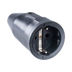 Heavy Duty Rubber Connector Plug 16A 250V With Ground - 104460