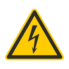 Electric Voltage Warning Sign ISO 7010 - 182720 [2 Pieces]