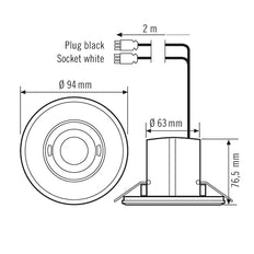 MD-FLAT 360i/8 Ceiling Motion Detector With WAGO WINSTA - EP10424861