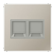 LS Series Dual Modular Jack Cover Stainless Steel - ES1969-2WE