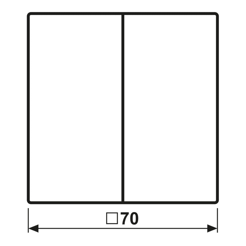 KNX LS990 Series Double Switch Black Graphite - LS102SWM