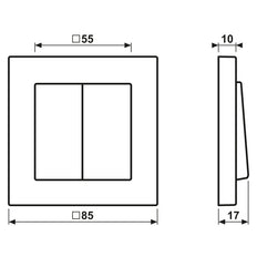 Jung Friends Of Hue 4 Channel Wireless Wall Switch - FOHSA550595WW