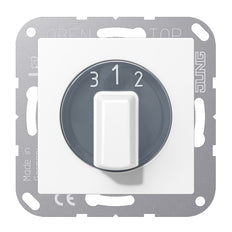 Jung AS500 Three Position Single Pole Switch Matte White - A1504.10NWWM