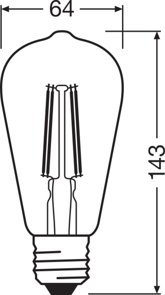 LEDVANCE Smart+ WiFi Edison Filament LED Bulb E27 5.5W - 4058075528277