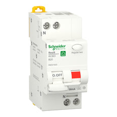 Schneider Resi9 RCBO 20A 30mA Type A Circuit Breaker - R9D01620