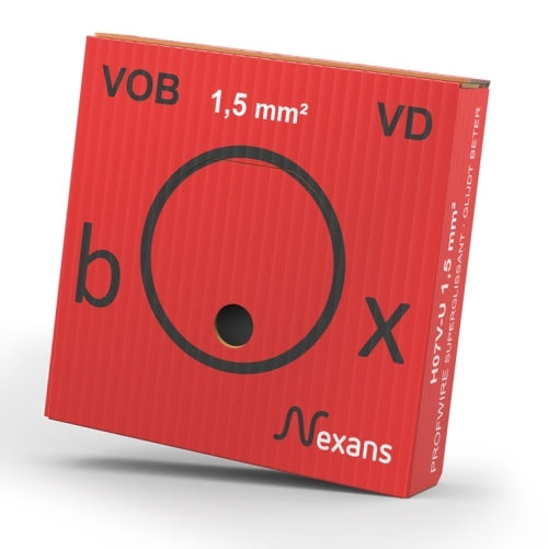 Nexans H07V-U Eca Installation Wire 1.5mm² Red - 10564830 [100 Pieces]