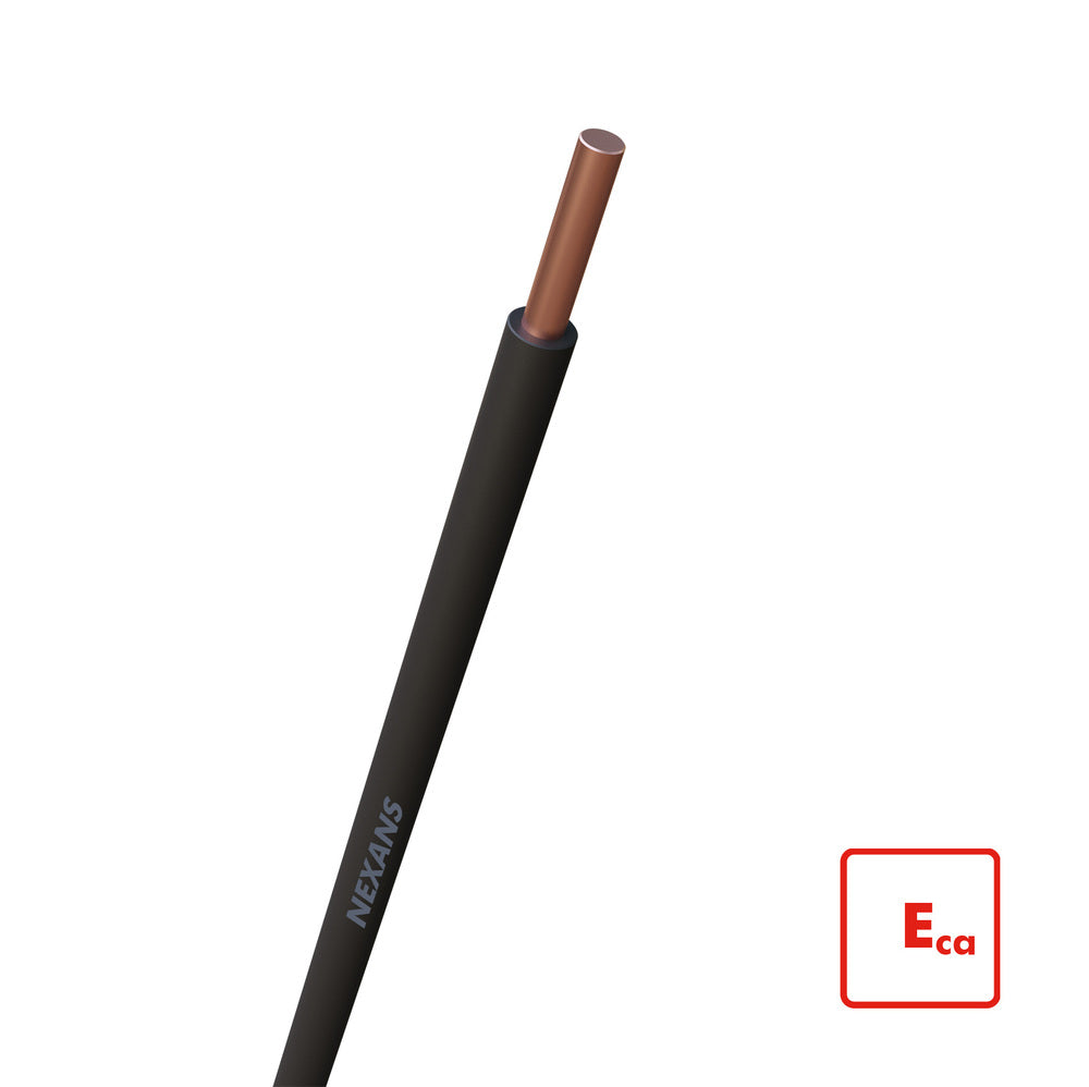 Nexans H07V-U Eca 2.5mm2 Black Installation Wire Box 100m - 10564792 [100 Pieces]