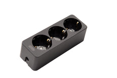 Martin Kaiser 3-Way Desktop Power Socket Black - 538/SW [2 Pieces]