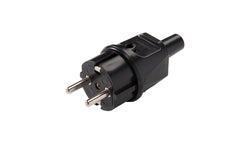 Martin Kaiser IP44 PVC Earthed Plug Black - 514/SW [2 Pieces]