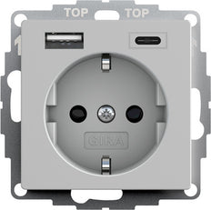 Dual USB Type A/C SCHUKO Socket With Safety Plus - 2459015