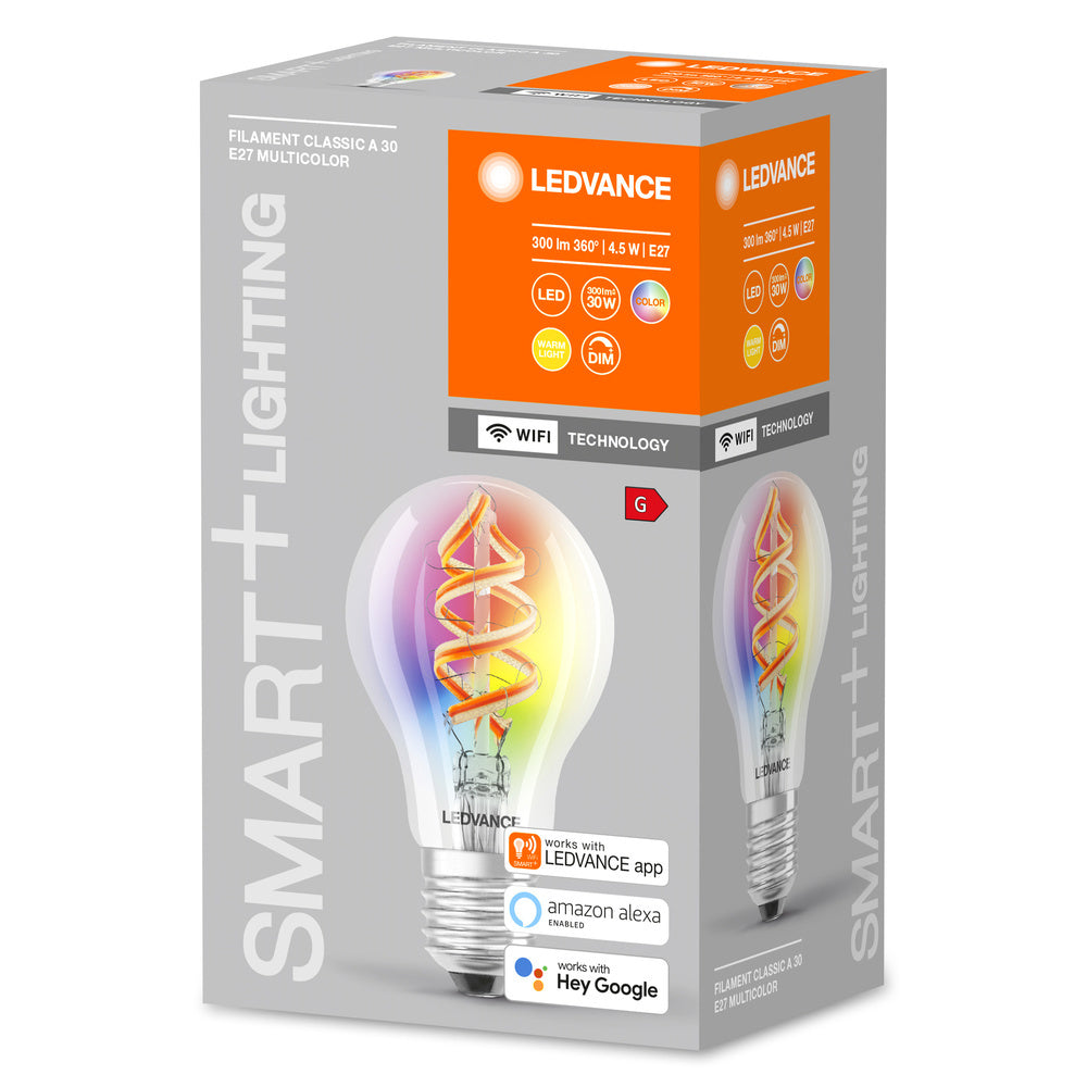 LEDVANCE Smart WiFi RGBW Filament E27 LED Bulb 4.5W - 4058075619012