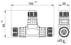 IP68 Waterproof Cable Junction Box 3P 32A 450V - CBIP68P3T