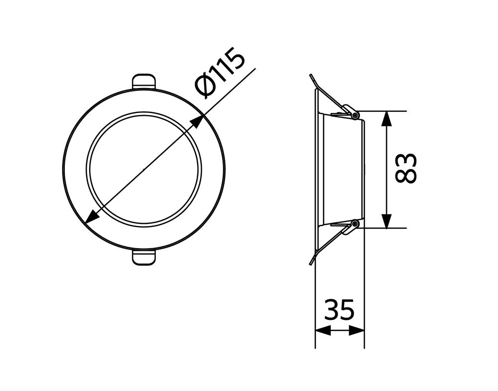 Opple LED Downlight Compact E RD100 9W 3000K - 540001290900