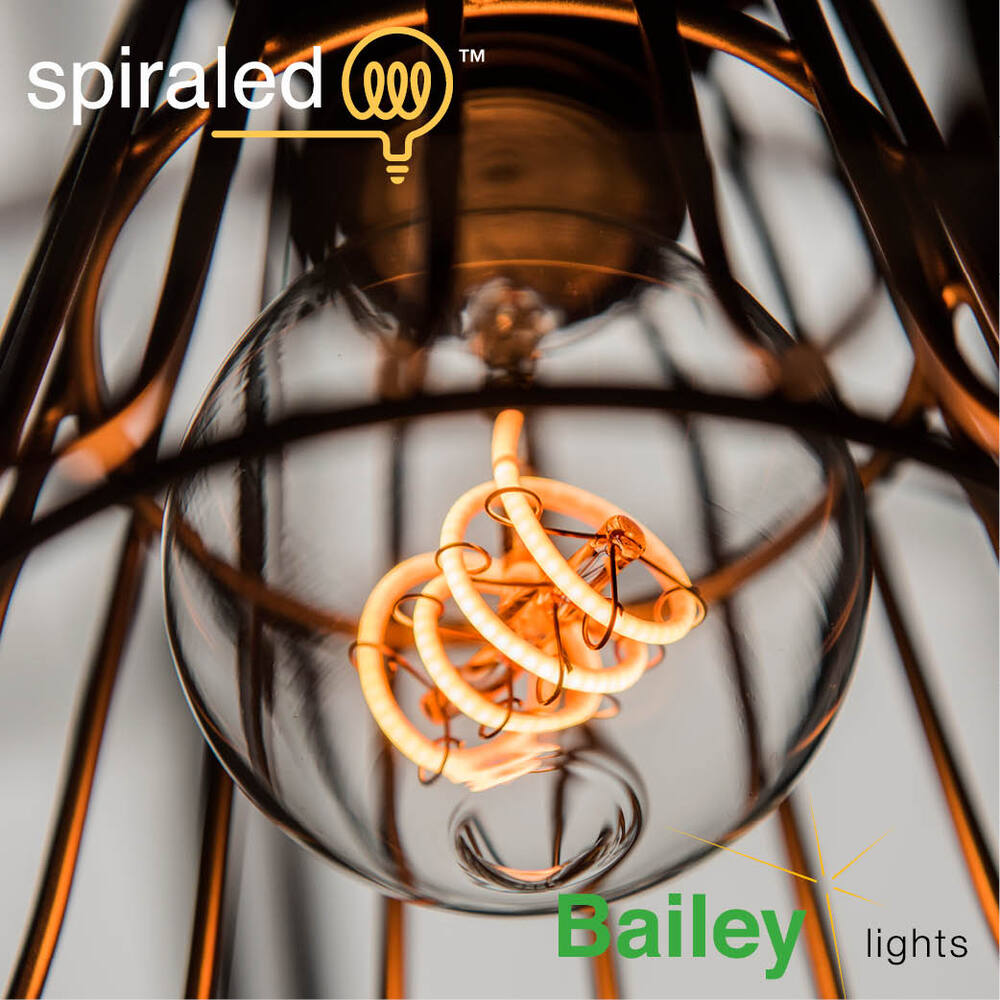 Bailey Spiraled LED Filament A60 E27 3.2W Dimmable Bulb - 145009