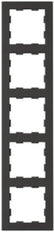 Peha Badora 5-Gang Cover Frame Matte Black - 00276782