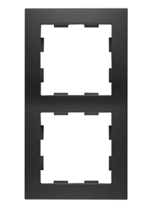 Peha Badora 2-Gang Cover Frame Matt Black - 00276752