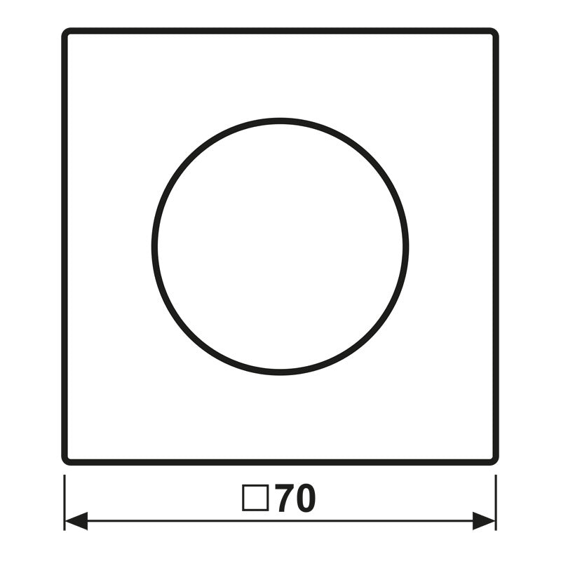 Jung LS Series Stainless Steel Rotary Dimmer Cover - ES1740