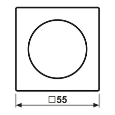 Jung AS Series Rotary Dimmer Cover White - A1740