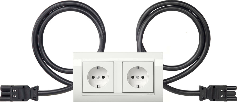 Gira Standard 55 Dual SCHUKO Socket With Frame - 4931023