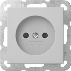 Gira System 55 Socket Outlet 2-Pole 16A 250V Grey Matt - 4480015