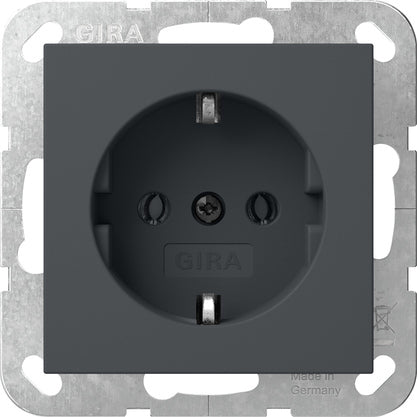 Gira System 55 SCHUKO Socket 16A Anthracite - 446628