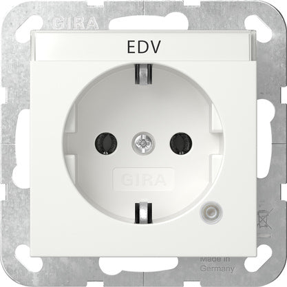 GIRA System 55 Earthed Socket With Control Light - 445203
